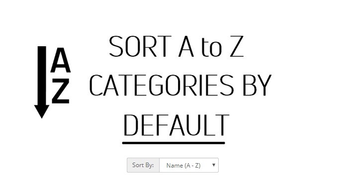 Sort Products in Categories Alphabetically (A to Z) by Default