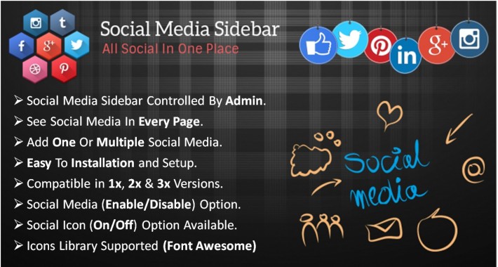 Social Media Sidebar (v2.0)