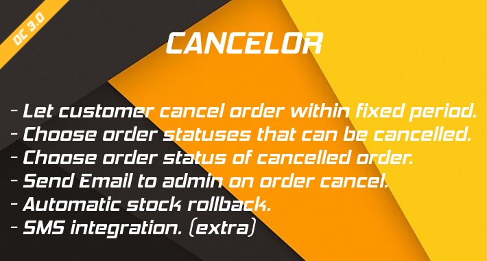 Cancel order by customer conditionally - OC 3