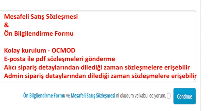 Mesafeli Satış Sözleşmesi & Ön Bilgilendirme Formu
