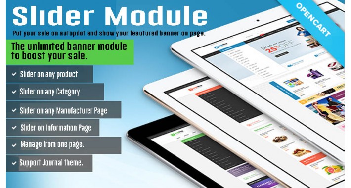 Slider On Category/Product/Information/Manufacturer Page
