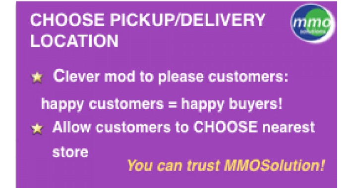 Choose PICKUP/DELIVERY Store Location PRO