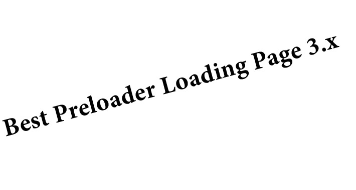 Page preloaders and amazing website loaders download