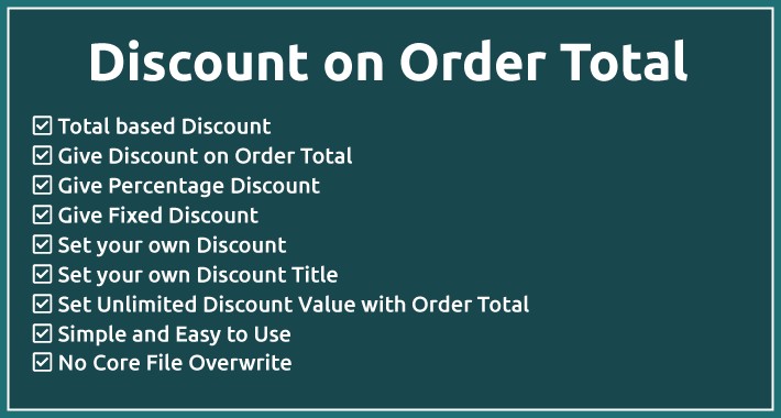 Discount on Order Total