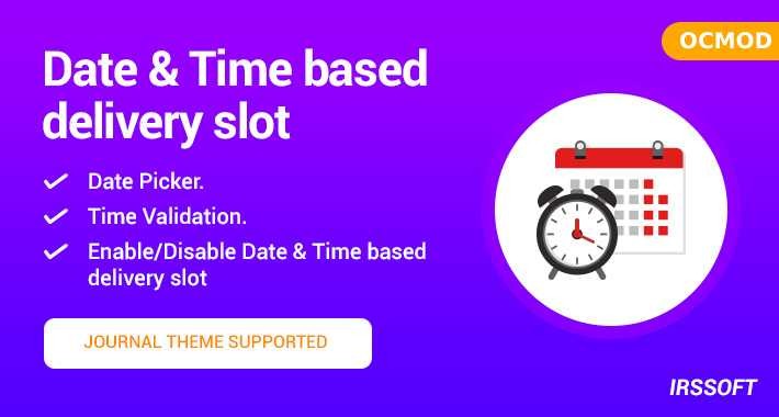 Date & Time Based Delivery Slot(ocmod)