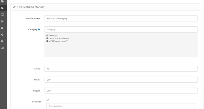 Tab categories (Featured, Latest, Speical, Best Seller)