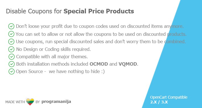 Disable Coupons for Special Price Products