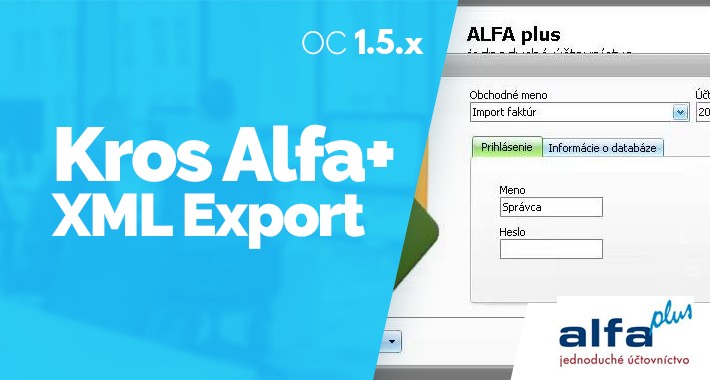 Export do účtovníckeho software Kros Alfa+ 1.5.x
