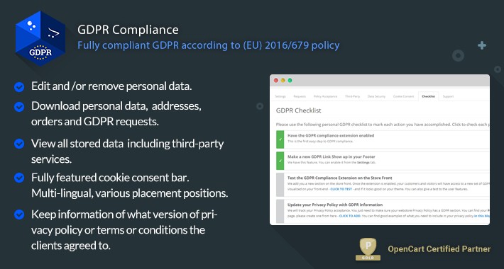 GDPR Compliance - GDPR Compliance for OpenCart Merchants