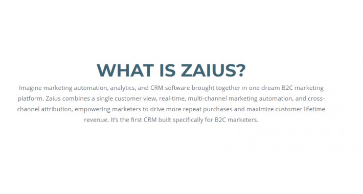 Zaius.com - Marketing, Analytics, CRM software all in one