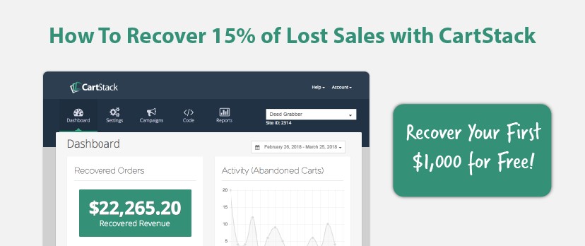 How to Recover 15% of Lost Ecommerce Sales with CartStack