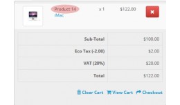 Model Number In Mini Cart For Opencart Version 2..