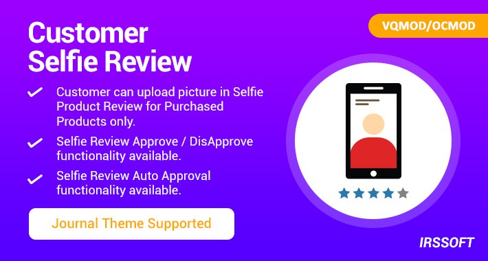 Customer Selfie Review VQMOD / OCMOD