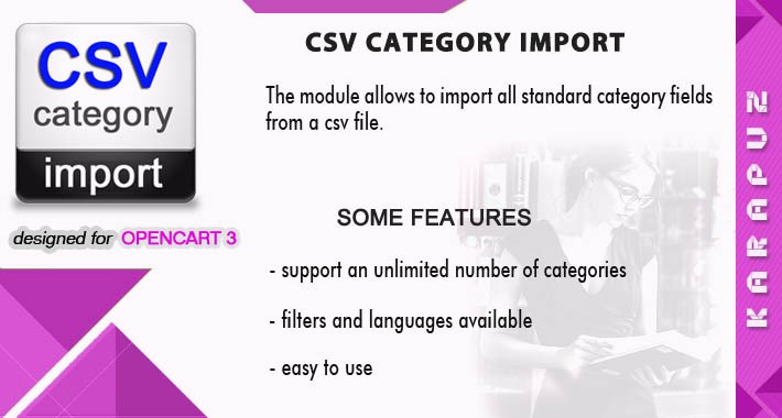 CSV Category Import (for Opencart 3)
