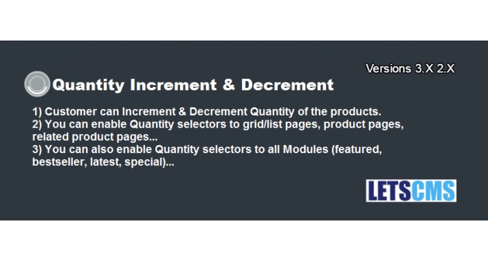 OpenCart - Quantity Increment Decrement Pro