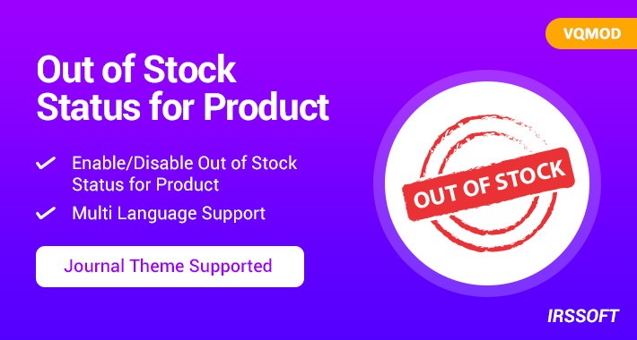 Out Of Stock Status for Product (vQmod)