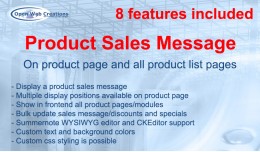 Product Sales Message with 8 features included