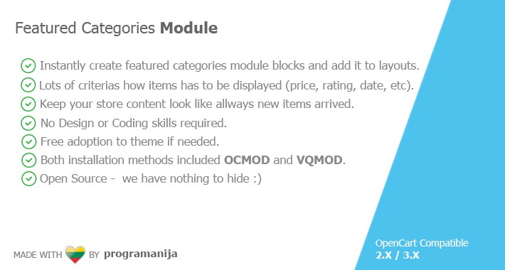 Featured Categories Module
