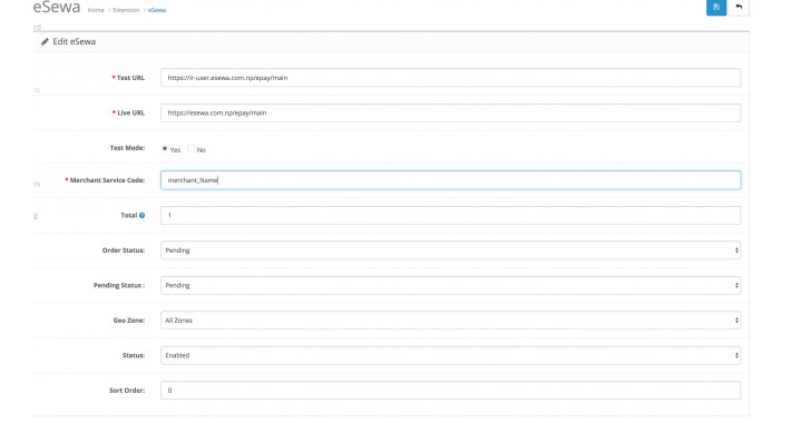 eSewa Payment Module for Opencart 3.0.x.x