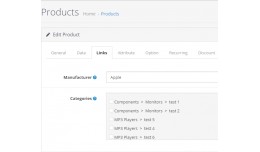 product category checkbox