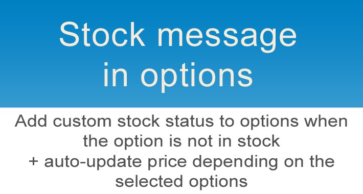 Stock message In Option + Auto-update Price