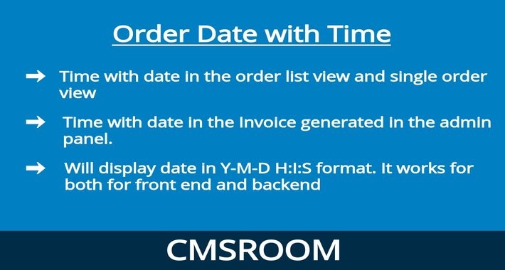 Order date with time