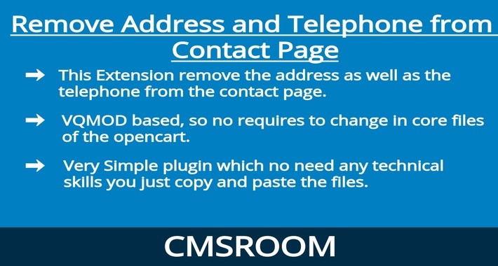 Remove Address and Telephone from Contact Page