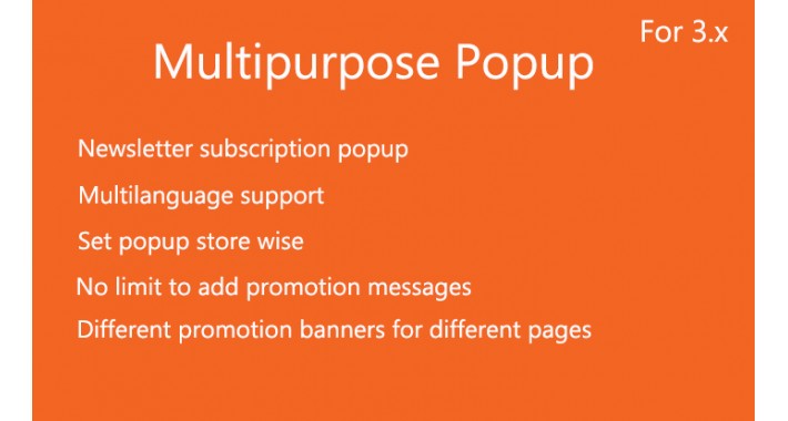 Multipurpose Popup