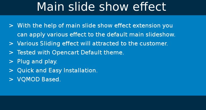 Main slide show effect