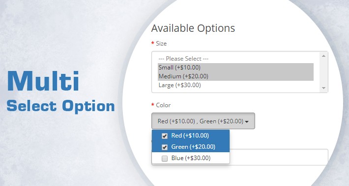 Multi-Select Option for  OpenCart (VQMOD)