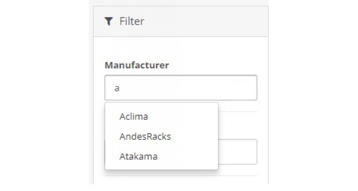 Filter by Manufacturer On Product Admin