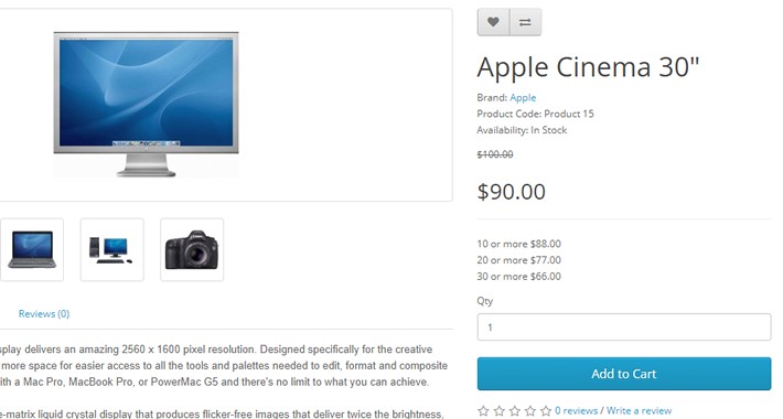 Quantity discount with special price