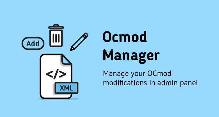 OCMOD manager for Opencart