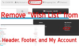 Remove Wish List - OpenCart 3.x and 4.x