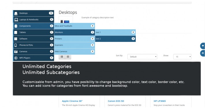 Mega LEFT Category - DNWebSoft v2.