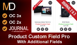Product Custom Field Pro  - Journal 2 & 3 Th..