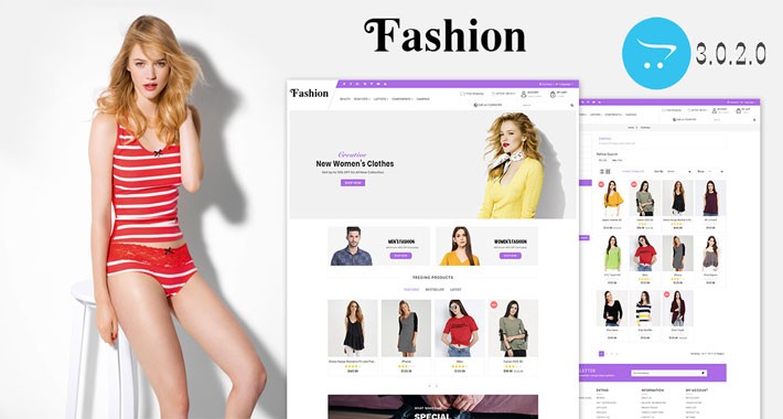 Fashion and clothes responsive website theme