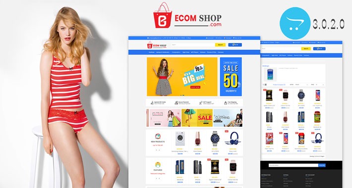 Ecom multistore opencart website theme