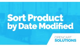 Sort product by Date Modified
