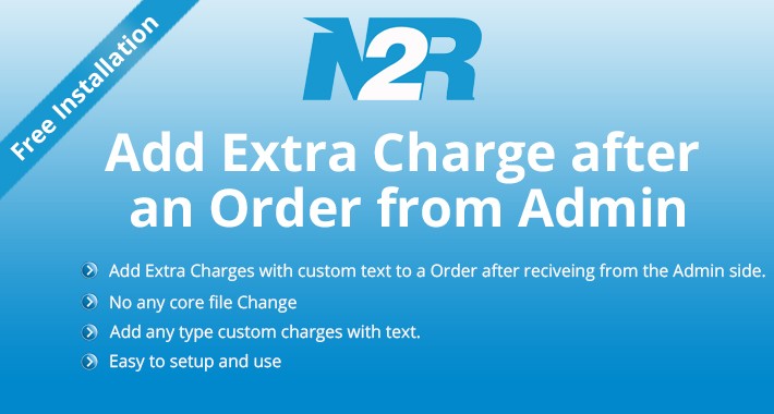 Add Extra Charge after an Order from Admin