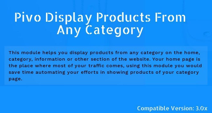 Product by Category Display for OC 3.0.x