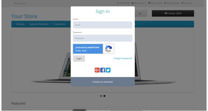 Ehub Advance Login and Registration Popup