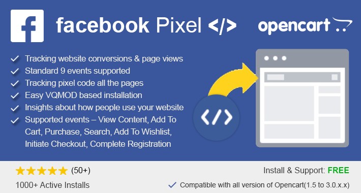 Facebook Pixel Code -4K+ Downloads | FREE Support-Installation