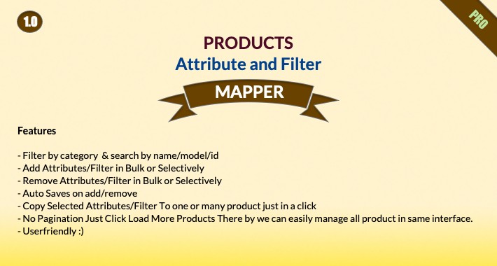 Product Attribute/Category/Manufacturer & Filter Bulk Mapper