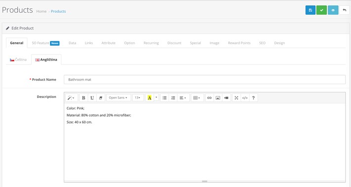 Apply and View Buttons in Admin Panel