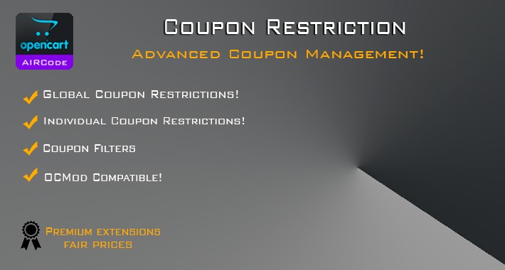 Coupon Restriction & Filter Coupon Restriction & Filter