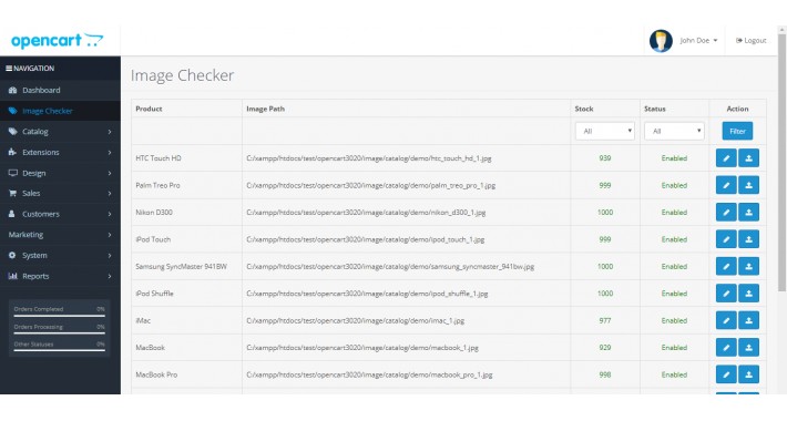 Opencart Image Checker