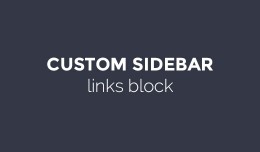 Custom Menu Sidebar Links