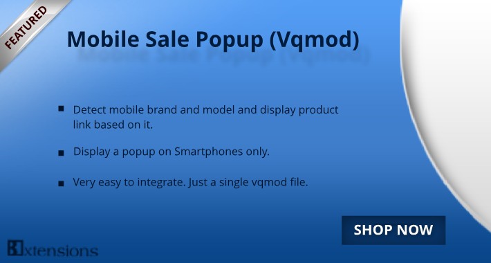Opencart Mobile Sale Popup (Vqmod)
