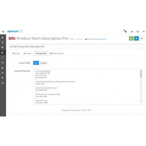 OpenCart Product Short Description Pro Journal 2 & 3 Theme